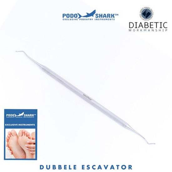 PODOSHARK SWANN NECK PROBE, DOUBLE ENDED- 17CM